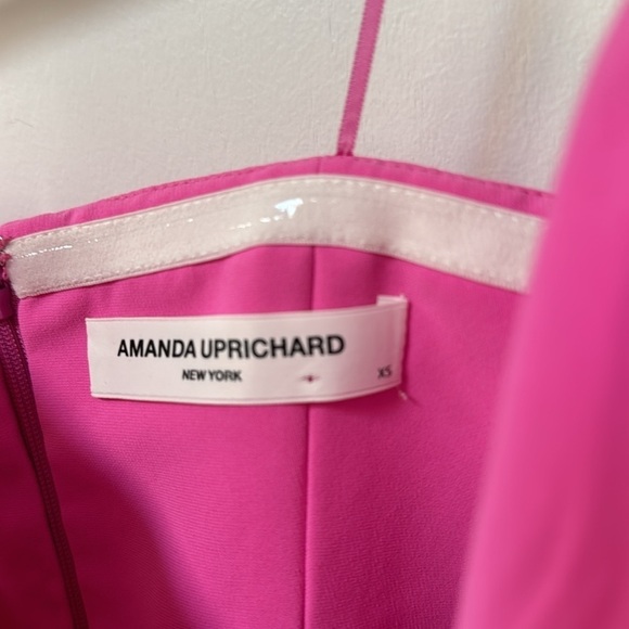 Amanda Uprichard Victoria Off Shoulder Midi Dress Aster Pink XS - Picture 7 of 9